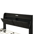 Queen Size Bed Frame with Storage,Touch Sensor Light and USB port