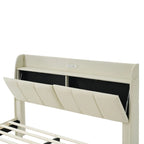 Queen Size Bed Frame with Storage,Touch Sensor Light and USB port