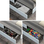 Lilium Ivory Boucle Upholstered Queen Platform Bed with Drawers by Christopher Knight Home