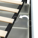 Lilium Ivory Boucle Upholstered Queen Platform Bed with Drawers by Christopher Knight Home