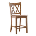 Eleanor X-Back Wood Counter Chairs (Set of 2) by iNSPIRE Q Classic