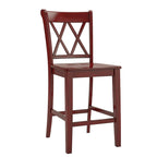 Eleanor X-Back Wood Counter Chairs (Set of 2) by iNSPIRE Q Classic