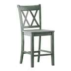Eleanor X-Back Wood Counter Chairs (Set of 2) by iNSPIRE Q Classic