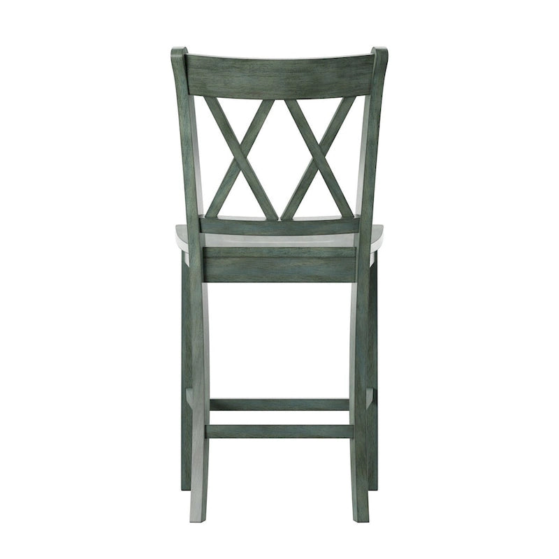 Eleanor X-Back Wood Counter Chairs (Set of 2) by iNSPIRE Q Classic