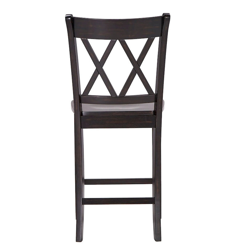 Eleanor X-Back Wood Counter Chairs (Set of 2) by iNSPIRE Q Classic