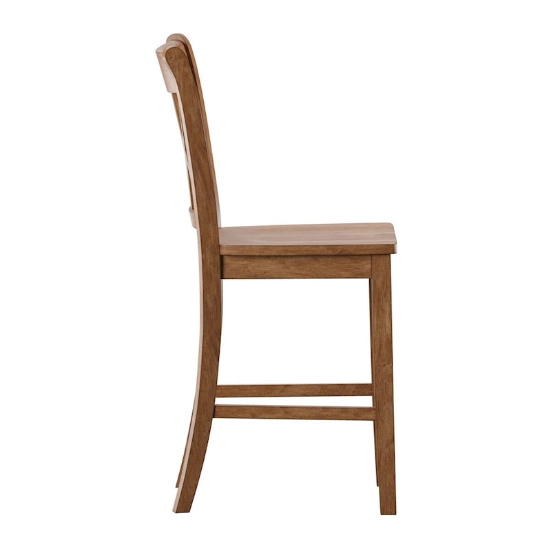 Eleanor X-Back Wood Counter Chairs (Set of 2) by iNSPIRE Q Classic