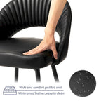 Glitzhome Modern Quilted Leatherette Tapered Legs Bar Stools Set of 4 or 6