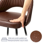 Glitzhome Modern Quilted Leatherette Tapered Legs Bar Stools Set of 4 or 6