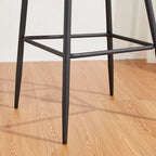 Glitzhome Modern Quilted Leatherette Tapered Legs Bar Stools Set of 4 or 6