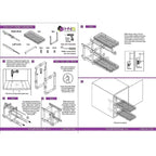 Hold N Storage Pull Out Cabinet Organizer 2 Tier  Heavy Duty Metal with Lifetime Limited Warranty - Anti Rust Chrome Finish