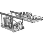 Hold N Storage Pull Out Cabinet Organizer 2 Tier  Heavy Duty Metal with Lifetime Limited Warranty - Anti Rust Chrome Finish