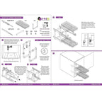 Hold N Storage Pull Out Cabinet Organizer 2 Tier  Heavy Duty Metal with Lifetime Limited Warranty - Anti Rust Chrome Finish