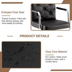 Javlergo Adjustable Height Swivel Bar Stools PU Leather with Back and Armrest, Set of 4 Barstools