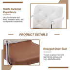 Javlergo Adjustable Height Swivel Bar Stools PU Leather with Back and Armrest, Set of 4 Barstools