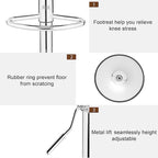 Javlergo Adjustable Height Swivel Bar Stools PU Leather with Back and Armrest, Set of 4 Barstools