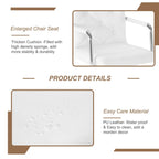 Javlergo Adjustable Height Swivel Bar Stools PU Leather with Back and Armrest, Set of 4 Barstools