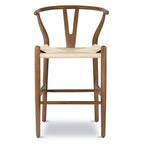 Poly & Bark Weave 23.5 Seat Height Counter Stool - Solid Wood with Woven Seat