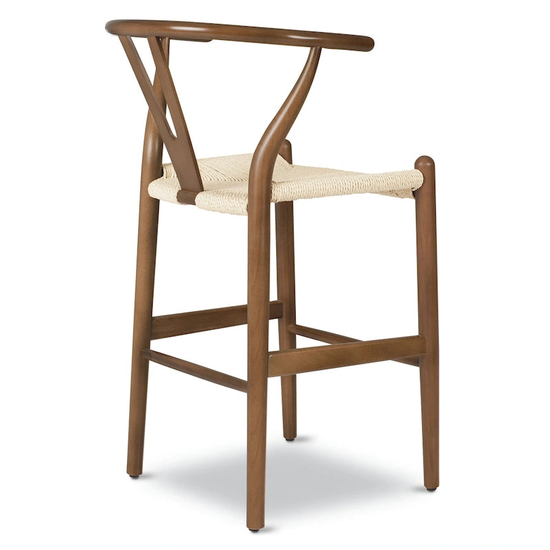 Poly & Bark Weave 23.5 Seat Height Counter Stool - Solid Wood with Woven Seat