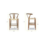 Poly & Bark Weave 23.5 Seat Height Counter Stool - Solid Wood with Woven Seat