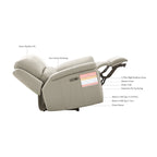 Hydeline Erindale Zero Gravity Power Recline and Headrest Top Grain Leather Loveseat
