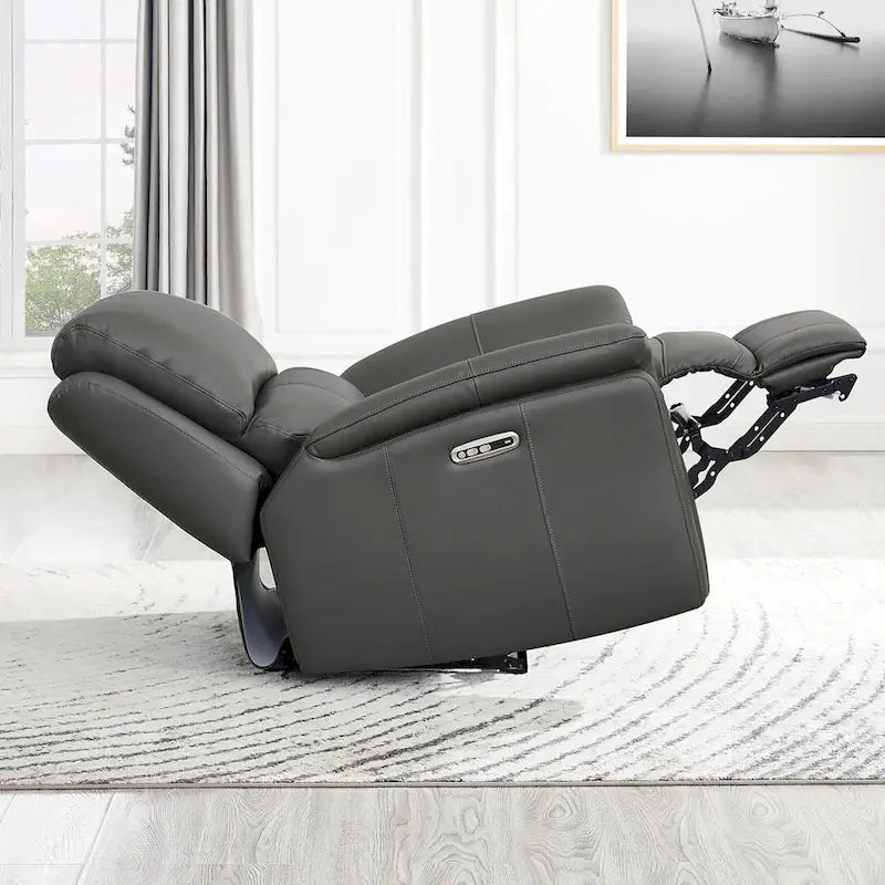 Hydeline Erindale Zero Gravity Power Recline and Headrest Top Grain Leather Loveseat