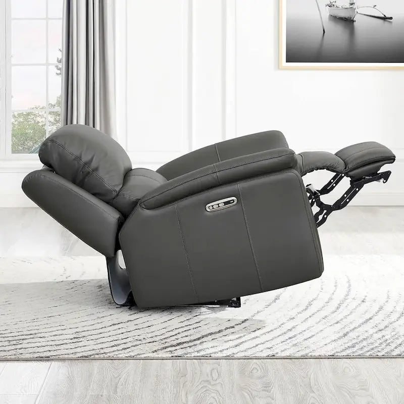 Hydeline Erindale Zero Gravity Power Recline and Headrest Top Grain Leather Loveseat
