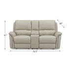 Hydeline Erindale Zero Gravity Power Recline and Headrest Top Grain Leather Loveseat
