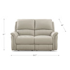 Hydeline Erindale Zero Gravity Power Recline and Headrest Top Grain Leather Loveseat