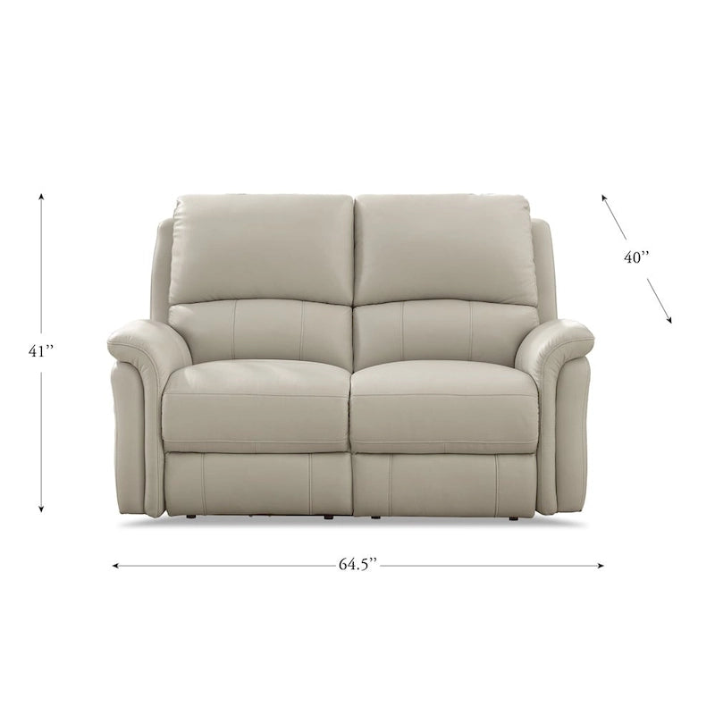 Hydeline Erindale Zero Gravity Power Recline and Headrest Top Grain Leather Loveseat