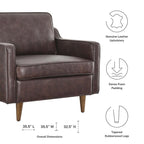Impart Genuine Leather Armchair