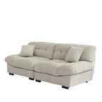 89 Fluffy Cloud Couches Sectional, Modern Minimalist Sofas With Two Pillows