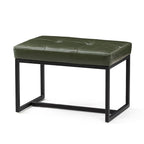 Glitzhome 24W Modern PU Leather Button-tufted Ottoman Foot Stool