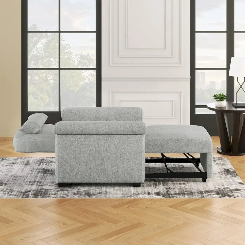 Living Room Lounger Chair 3 in 1 Convertible Sleeper Chair with Pillow