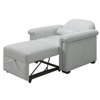 Living Room Lounger Chair 3 in 1 Convertible Sleeper Chair with Pillow