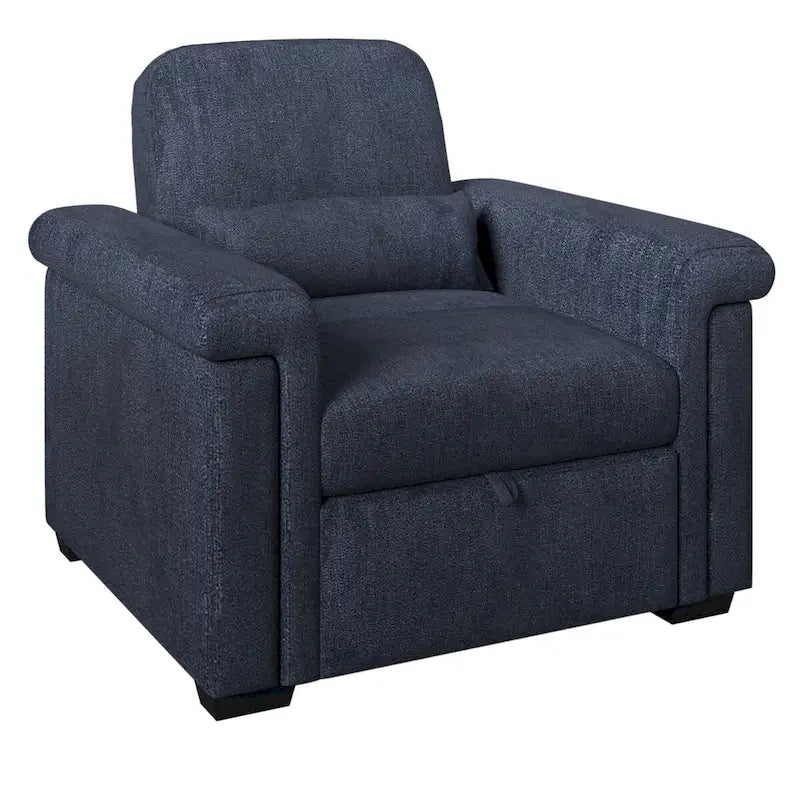 Living Room Lounger Chair 3 in 1 Convertible Sleeper Chair with Pillow