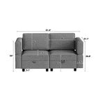 Loveseat Sofa with Storage Seat