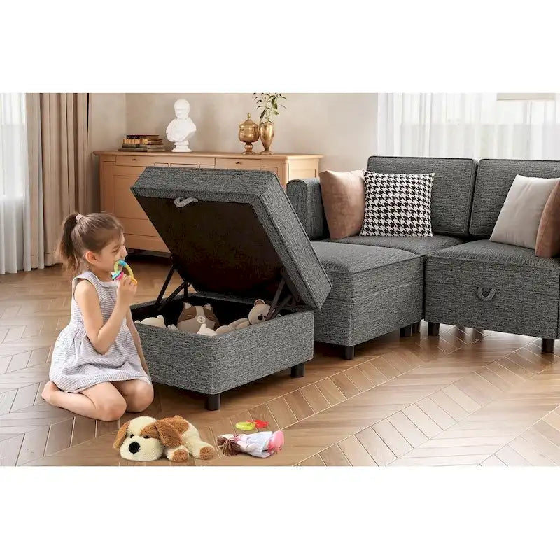 Loveseat Sofa with Storage Seat