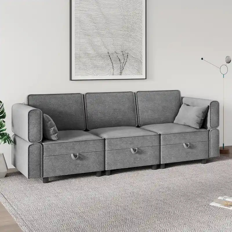 Loveseat Sofa with Storage Seat