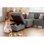 Loveseat Sofa with Storage Seat