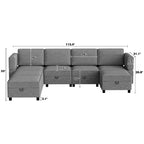 Loveseat Sofa with Storage Seat