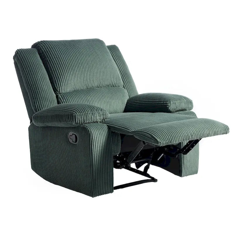 2Set Modern Lounger Upholstered Push Back Manual Recliner Chair