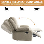 2Set Modern Lounger Upholstered Push Back Manual Recliner Chair
