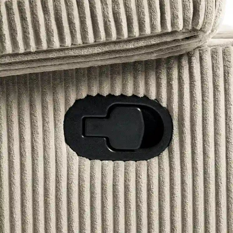 2Set Modern Lounger Upholstered Push Back Manual Recliner Chair