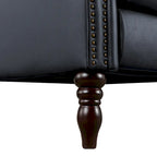 COZYMAN Mid-century Genuine Leather Recliner Adjustable Push Back Comfortable Set of 2 Arm Chairs for Living Room