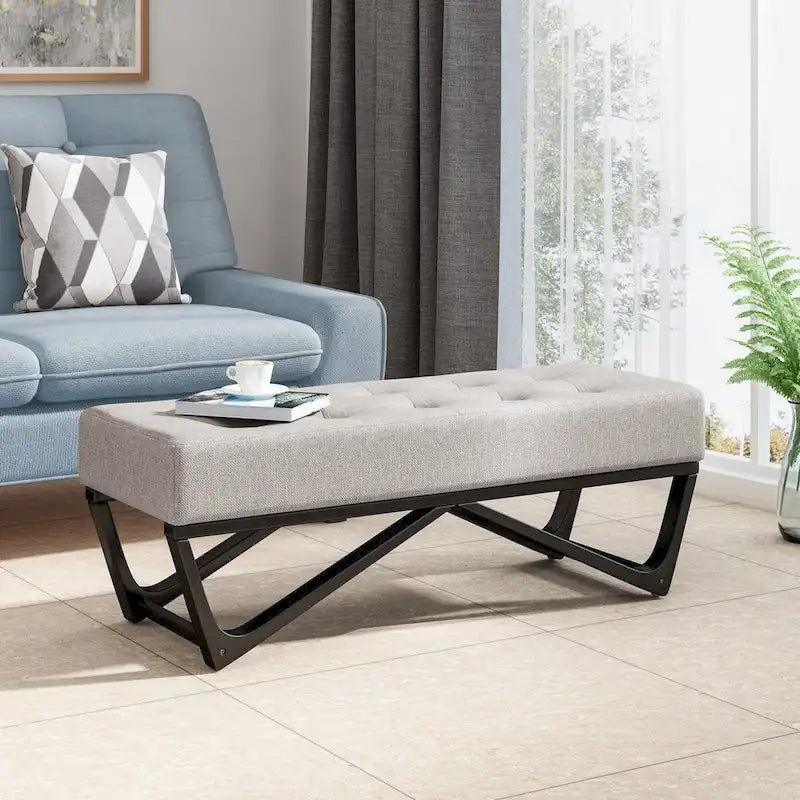 Modern Upholstered Bench for Bedside Living Room and Entryway