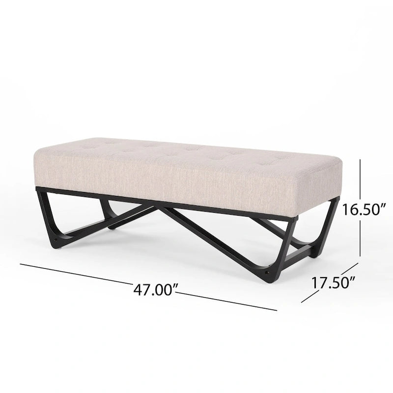 Modern Upholstered Bench for Bedside Living Room and Entryway