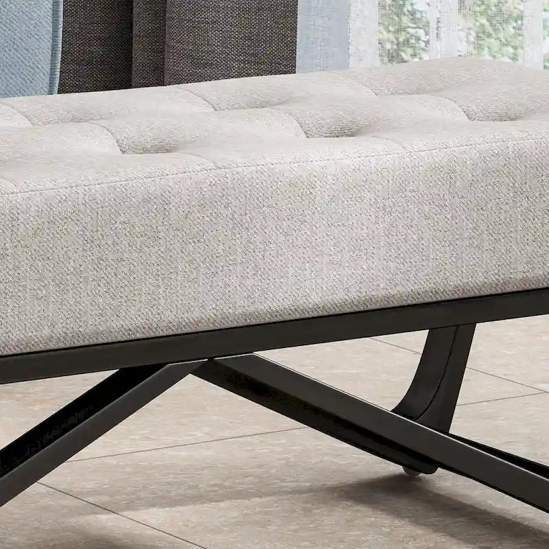 Modern Upholstered Bench for Bedside Living Room and Entryway