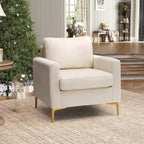 Upholstered Club Chair Accent Chair Velvet Arm Chair Comfortable Sofa Chair - See picture