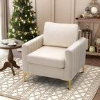 Upholstered Club Chair Accent Chair Velvet Arm Chair Comfortable Sofa Chair - See picture