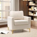 Upholstered Club Chair Accent Chair Velvet Arm Chair Comfortable Sofa Chair - See picture